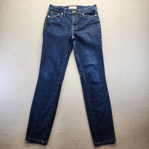 Madewell High Riser‎ Skinny Jeans Dark Wash Denim High Waisted Size 27